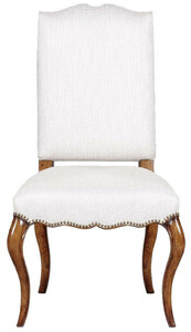 Casa Padrino Luxus Barock Esszimmerstuhl Wei� / Braun 57 x 59 x H. 109 cm - Barock Eichenholz Stuhl - Barock K�chenstuhl - Barock Esszimmer M�bel