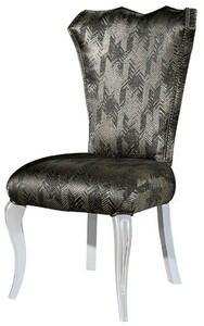 Casa Padrino Luxus Barock Esszimmerstuhl Grn / Gold / Wei - Handgefertigter Massivholz Kchenstuhl mit edelm Muster - Esszimmer Mbel - Barock Mbel