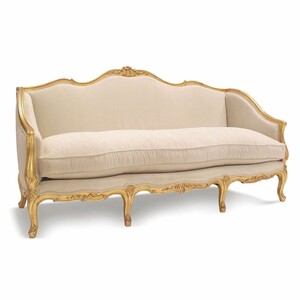 Casa Padrino Luxus Barock Hotel & Wohnzimmer Sofa Beige / Gold 195 cm - Made in Italy