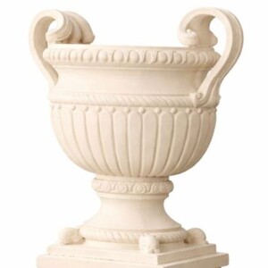 Casa Padrino Luxus Barock Keramik Blumentopf Creme  72 x H. 78 cm - Garten Deko