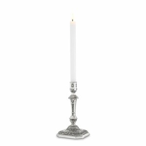 Casa Padrino Luxus Barock Kerzenst�nder im franz�sischen Stil Antik Silber H. 24,5 cm