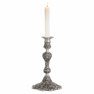 Casa Padrino Luxus Barock Kerzenst�nder Antik Silber H. 27,5 cm - Barock Deko