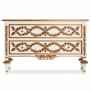 Casa Padrino Luxus Barock Kommode Elfenbein / Gold 135 cm - Barock M�bel
