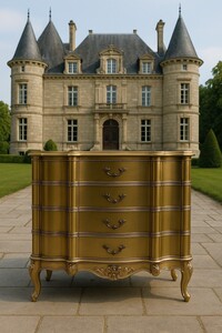 Casa Padrino Luxus Barock Kommode mit 4 Schubladen Gold 107 cm - Barock M�bel