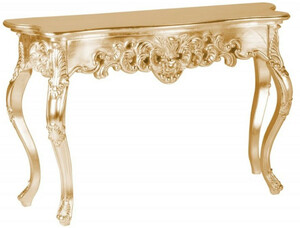 Casa Padrino Barock Konsole Gold - Handgefertigter Konsolentisch mit edlen Verzierungen - Barock Mbel