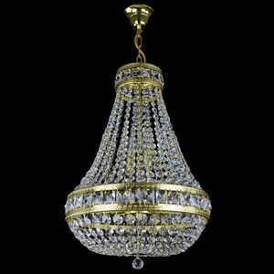 Casa Padrino Luxus Barock Kristall Deckenleuchte Gold  30 x H. 12 cm - Prunkvolle Messing Deckenleuchte mit b�hmischem Kristallglas - Barock M�bel - Edel & Prunkvoll