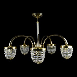 Casa Padrino Luxus Barock Kristall Deckenleuchte Gold  78 x H. 46 cm - Prunkvolle Messing Deckenleuchte mit b�hmischem Kristallglas - Barock M�bel - Edel & Prunkvoll