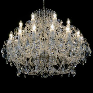 Casa Padrino Luxus Barock Kristall Deckenleuchte Silber  120 x H. 70 cm - Prunkvolle Messing Deckenleuchte mit b�hmischem Kristallglas - Barock M�bel - Edel & Prunkvoll