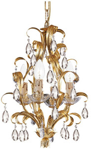 Casa Padrino Luxus Barock Kristall Kronleuchter Gold mit Patina  33 x H. 43 cm - Barockstil Wohnzimmer Kronleuchter - Edel & Prunkvoll - Luxus Qualit�t - Made in Italy