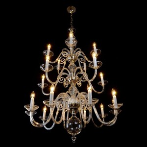Casa Padrino Luxus Barock Kristall Kronleuchter Gold  100 x H. 130 cm - Prunkvolle Messing Kronleuchter mit b�hmischem Kristallglas - Barock M�bel - Edel & Prunkvoll