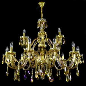 Casa Padrino Luxus Barock Kristall Kronleuchter Gold  100 x H. 85 cm - Prunkvoller Messing Kronleuchter mit b�hmischem Kristallglas - Barock M�bel - Edel & Prunkvoll