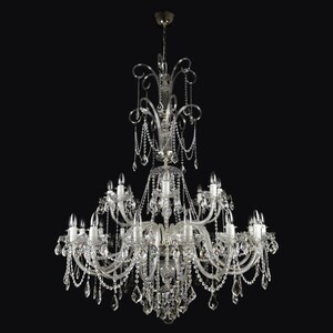 Casa Padrino Luxus Barock Kristall Kronleuchter Gold  110 x H. 110 cm - Prunkvolle Messing Kronleuchter mit b�hmischem Kristallglas - Barock M�bel - Edel & Prunkvoll