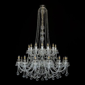 Casa Padrino Luxus Barock Kristall Kronleuchter Gold  114 x H. 170 cm - Prunkvolle Messing Kronleuchter mit b�hmischem Kristallglas - Barock M�bel - Edel & Prunkvoll