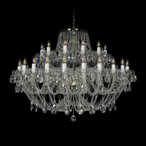 Casa Padrino Luxus Barock Kristall Kronleuchter Gold  120 x H. 90 cm - Prunkvolle Messing Kronleuchter mit b�hmischem Kristallglas - Barock M�bel - Edel & Prunkvoll