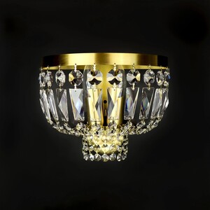 Casa Padrino Luxus Barock Kristall Kronleuchter Gold  25 x H. 15 cm - Prunkvolle Messing Kronleuchter mit b�hmischem Kristallglas - Barock M�bel - Edel & Prunkvoll