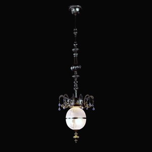 Casa Padrino Luxus Barock Kristall Kronleuchter Gold  27 x H. 110 cm - Prunkvolle Messing Kronleuchter mit b�hmischem Kristallglas - Barock M�bel - Edel & Prunkvoll
