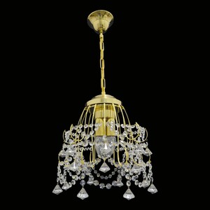 Casa Padrino Luxus Barock Kristall Kronleuchter Gold  30 x H. 35 cm - Prunkvolle Messing Kronleuchter mit b�hmischem Kristallglas - Barock M�bel - Edel & Prunkvoll