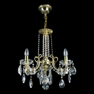 Casa Padrino Luxus Barock Kristall Kronleuchter Gold  36 x H. 47 cm - Prunkvolle Messing Kronleuchter mit b�hmischem Kristallglas - Barock M�bel - Edel & Prunkvoll