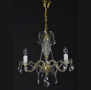 Casa Padrino Luxus Barock Kristall Kronleuchter Gold  38 x H. 45 cm - Prunkvolle Messing Kronleuchter mit b�hmischem Kristallglas - Barock M�bel - Edel & Prunkvoll