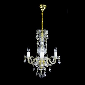 Casa Padrino Luxus Barock Kristall Kronleuchter Gold  40 x H. 52 cm - Prunkvolle Messing Kronleuchter mit b�hmischem Kristallglas - Barock M�bel - Edel & Prunkvoll