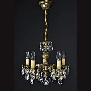 Casa Padrino Luxus Barock Kristall Kronleuchter Gold  42 x H. 36 cm - Prunkvolle Messing Kronleuchter mit b�hmischem Kristallglas - Barock M�bel - Edel & Prunkvoll