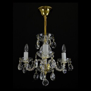 Casa Padrino Luxus Barock Kristall Kronleuchter Gold  44 x H. 35 cm - Prunkvolle Messing Kronleuchter mit b�hmischem Kristallglas - Barock M�bel - Edel & Prunkvoll