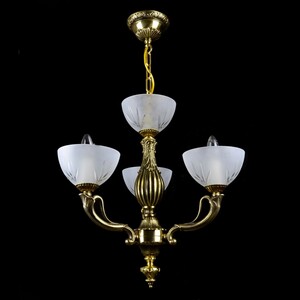 Casa Padrino Luxus Barock Kristall Kronleuchter Gold  48 x H. 45 cm - Prunkvolle Messing Kronleuchter mit b�hmischem Kristallglas - Barock M�bel - Edel & Prunkvoll