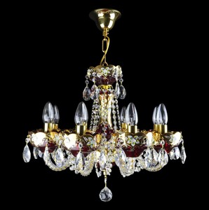 Casa Padrino Luxus Barock Kristall Kronleuchter Gold  50 x H. 44 cm - Prunkvolle Messing Kronleuchter mit b�hmischem Kristallglas - Barock M�bel - Edel & Prunkvoll