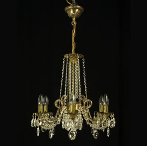 Casa Padrino Luxus Barock Kristall Kronleuchter Gold  55 x H. 50 cm - Prunkvolle Messing Kronleuchter mit b�hmischem Kristallglas - Barock M�bel - Edel & Prunkvoll