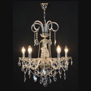 Casa Padrino Luxus Barock Kristall Kronleuchter Gold  55 x H. 66 cm - Prunkvolle Messing Kronleuchter mit b�hmischem Kristallglas - Barock M�bel - Edel & Prunkvoll