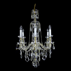 Casa Padrino Luxus Barock Kristall Kronleuchter Gold  56 x H. 87 cm - Prunkvolle Messing Kronleuchter mit b�hmischem Kristallglas - Barock M�bel - Edel & Prunkvoll