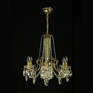 Casa Padrino Luxus Barock Kristall Kronleuchter Gold  58 x H. 40 cm - Prunkvolle Messing Kronleuchter mit b�hmischem Kristallglas - Barock M�bel - Edel & Prunkvoll