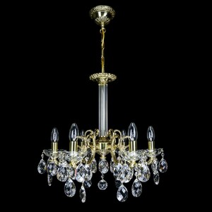 Casa Padrino Luxus Barock Kristall Kronleuchter Gold  58 x H. 50 cm - Prunkvolle Messing Kronleuchter mit b�hmischem Kristallglas - Barock M�bel - Edel & Prunkvoll