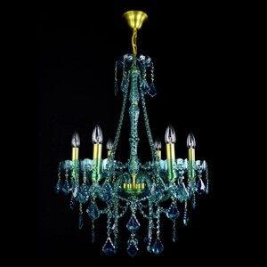 Casa Padrino Luxus Barock Kristall Kronleuchter Gold  60 x H. 76 cm - Prunkvolle Messing Kronleuchter mit b�hmischem Kristallglas - Barock M�bel - Edel & Prunkvoll