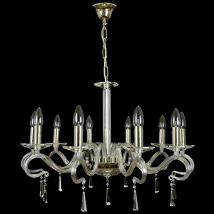 Casa Padrino Luxus Barock Kristall Kronleuchter Gold  61 x H. 45 cm - Prunkvolle Messing Kronleuchter mit b�hmischem Kristallglas - Barock M�bel - Edel & Prunkvoll