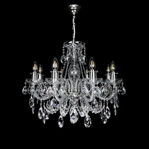 Casa Padrino Luxus Barock Kristall Kronleuchter Gold  62 x H. 52 cm - Prunkvolle Messing Kronleuchter mit b�hmischem Kristallglas - Barock M�bel - Edel & Prunkvoll