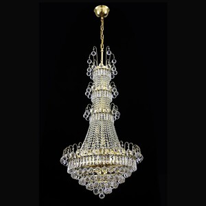 Casa Padrino Luxus Barock Kristall Kronleuchter Gold  65 x H. 130 cm - Prunkvolle Messing Kronleuchter mit b�hmischem Kristallglas - Barock M�bel - Edel & Prunkvoll