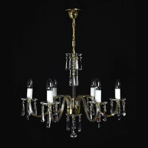 Casa Padrino Luxus Barock Kristall Kronleuchter Gold  65 x H. 50 cm - Prunkvolle Messing Kronleuchter mit b�hmischem Kristallglas - Barock M�bel - Edel & Prunkvoll