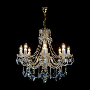 Casa Padrino Luxus Barock Kristall Kronleuchter Gold  65 x H. 62 cm - Prunkvoller Messing Kronleuchter mit b�hmischem Kristallglas - Barock M�bel - Edel & Prunkvoll