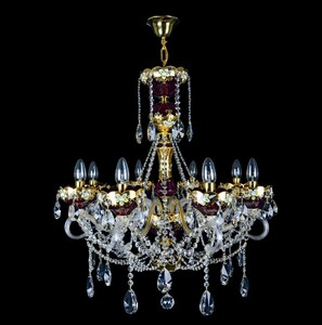 Casa Padrino Luxus Barock Kristall Kronleuchter Gold  66 x H. 70 cm - Prunkvolle Messing Kronleuchter mit b�hmischem Kristallglas - Barock M�bel - Edel & Prunkvoll