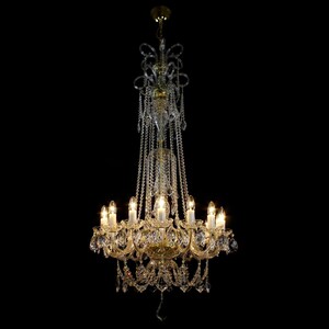 Casa Padrino Luxus Barock Kristall Kronleuchter Gold  72 x H. 170 cm - Prunkvoller Messing Kronleuchter mit b�hmischem Kristallglas - Barock M�bel - Edel & Prunkvoll