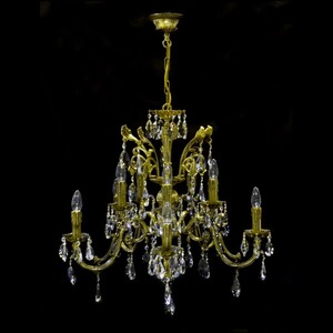 Casa Padrino Luxus Barock Kristall Kronleuchter Gold  72 x H. 61 cm - Prunkvolle Messing Kronleuchter mit b�hmischem Kristallglas - Barock M�bel - Edel & Prunkvoll