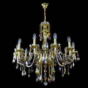 Casa Padrino Luxus Barock Kristall Kronleuchter Gold  77 x H. 75 cm - Prunkvolle Messing Kronleuchter mit b�hmischem Kristallglas - Barock M�bel - Edel & Prunkvoll
