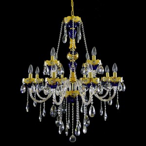 Casa Padrino Luxus Barock Kristall Kronleuchter Gold  78 x H. 100 cm - Prunkvolle Messing Kronleuchter mit b�hmischem Kristallglas - Barock M�bel - Edel & Prunkvoll