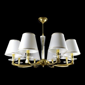 Casa Padrino Luxus Barock Kristall Kronleuchter Gold  88 x H. 71 cm - Prunkvolle Messing Kronleuchter mit b�hmischem Kristallglas - Barock M�bel - Edel & Prunkvoll