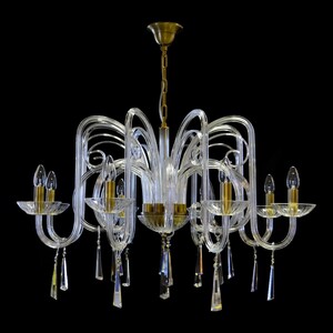 Casa Padrino Luxus Barock Kristall Kronleuchter Gold  90 x H. 58 cm - Prunkvolle Messing Kronleuchter mit b�hmischem Kristallglas - Barock M�bel - Edel & Prunkvoll