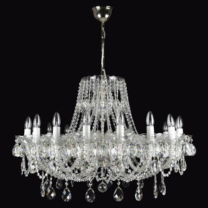 Casa Padrino Luxus Barock Kristall Kronleuchter Gold  90 x H. 60 cm - Prunkvolle Messing Kronleuchter mit b�hmischem Kristallglas - Barock M�bel - Edel & Prunkvoll