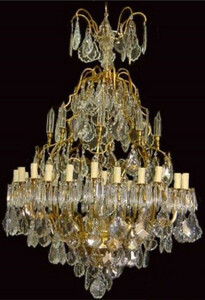 Casa Padrino Luxus Barock Kristall Kronleuchter Gold - Prunkvoller Barockstil Wohnzimmer Kronleuchter - Hotel Kronleuchter - Barock M�bel - Barock Kristall Leuchten - Edel & Prunkvoll