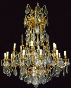 Casa Padrino Luxus Barock Kristall Kronleuchter Gold - Prunkvoller Barockstil Kronleuchter - Wohnzimmer Kronleuchter - Hotel Kronleuchter - Barock Kristall Leuchten - Barock M�bel