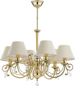Casa Padrino Luxus Barock Kristall Kronleuchter Gold / Creme  73 cm